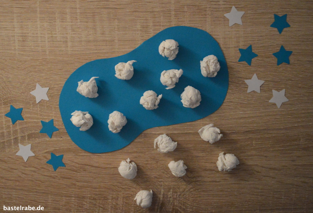 Schneewolke basteln